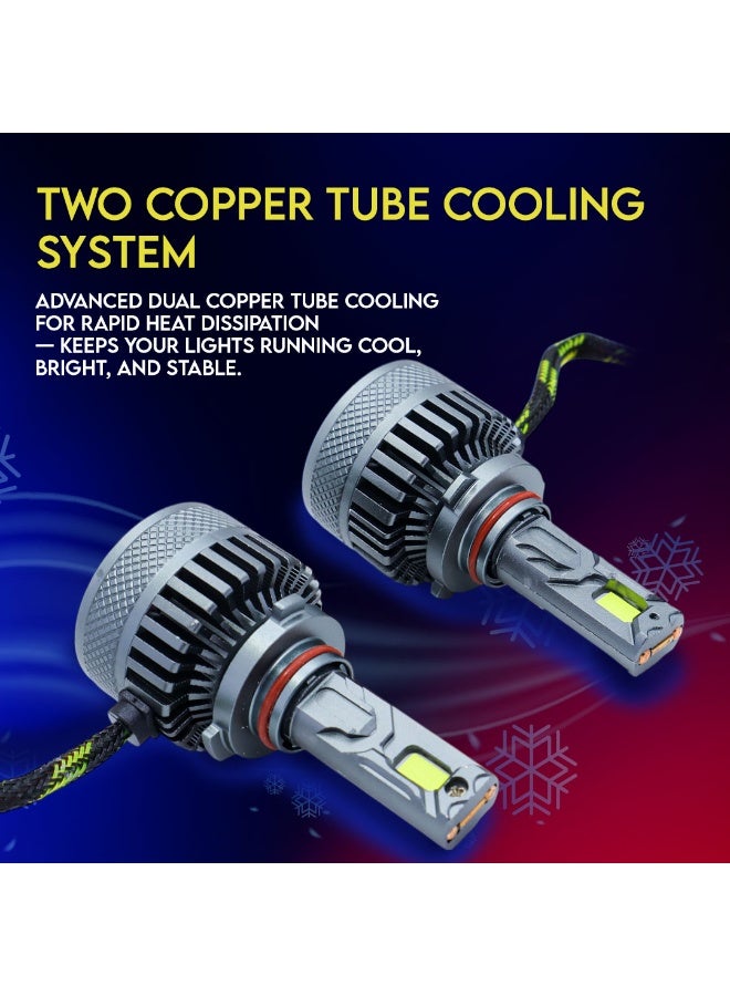 طقم لمبات ليد أمامية A150 عالية القوة 360 درجة (قطعتين) – 9005 | 300 واط | شعاع أحادي | 6000 كلفن مع درايفر | ضمان دولي لمدة 6 أشهر - Image 3